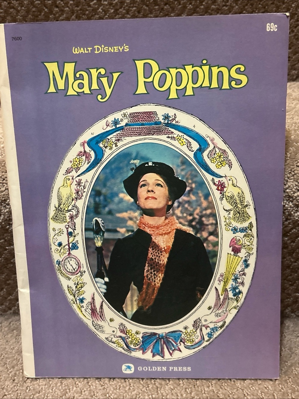 Walt Disney’s Mary Poppins Book (Paperback, 1964) Golden Press 7600 EUC Nice!